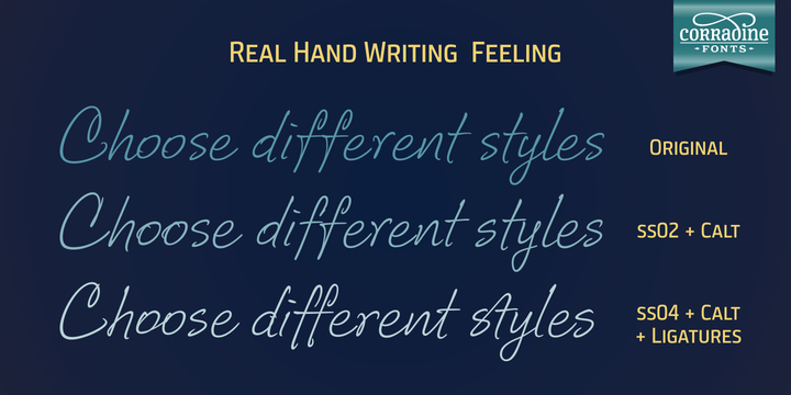 Corradine Handwriting Italic | Webfont & Desktop font ...