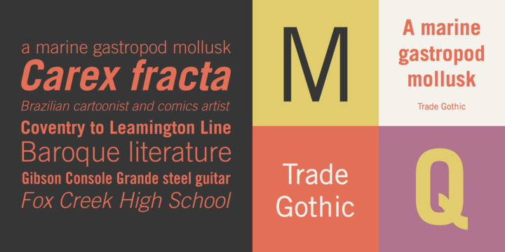 Trade gothic lh bold extended font free