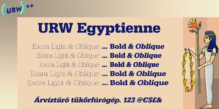 URW Egyptienne ExtraLight Oblique