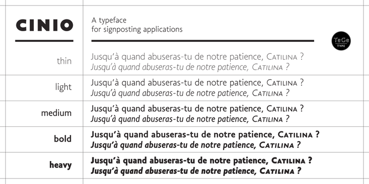 cinio font