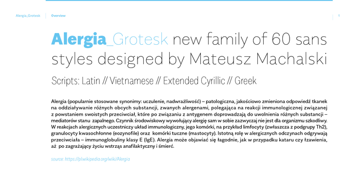Alergia Grotesk