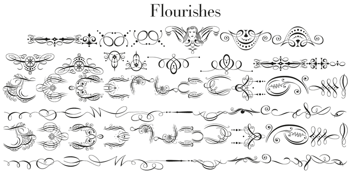 Flourishes A Font Webfont Desktop Myfonts