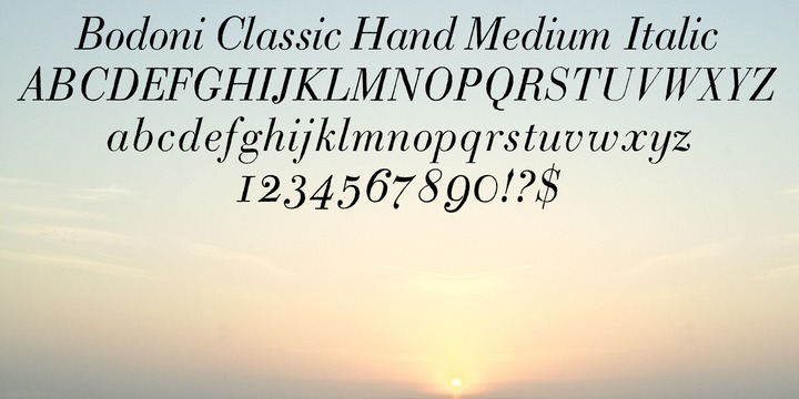 Bodoni Classic Hand