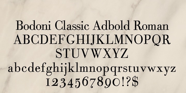 Bodoni Classic Ad