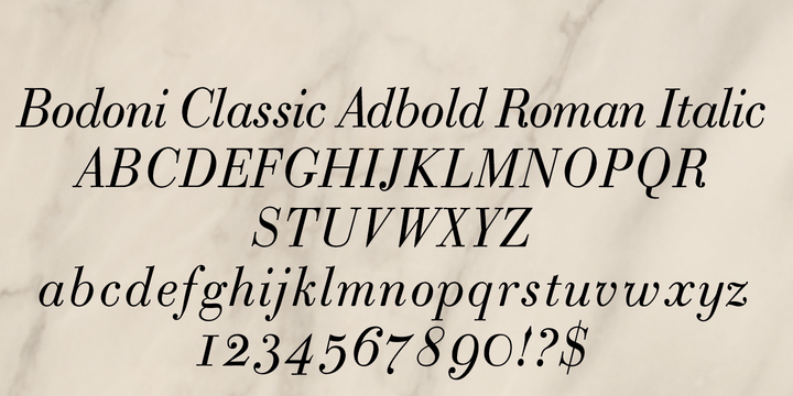 Bodoni Classic Ad