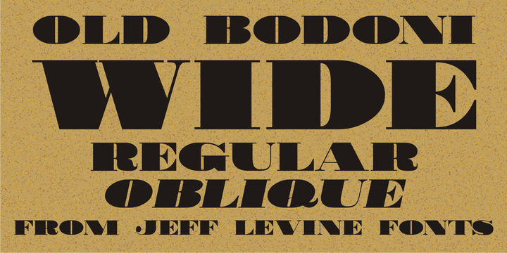 Old Bodoni Wide JNL