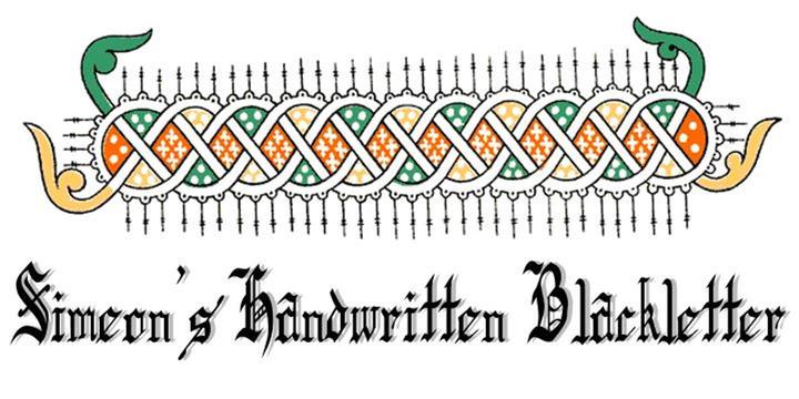 Simeon's Handwritten Blackletter