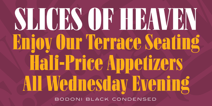 Bodoni Black Condensed