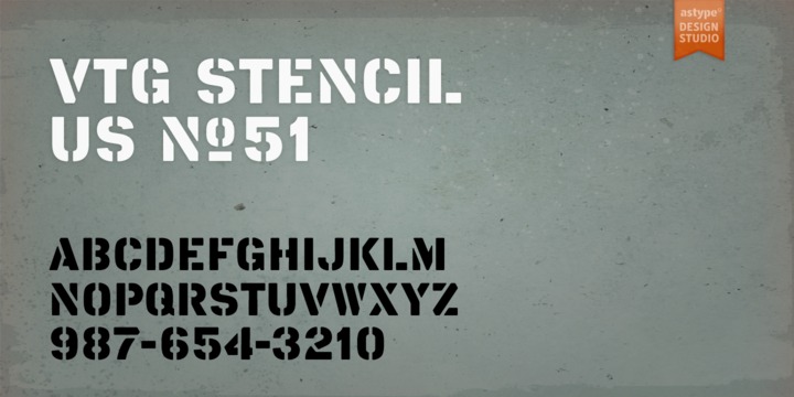 Vtg Stencil US No 51™