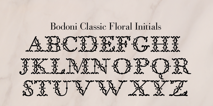 Bodoni Classic Initials