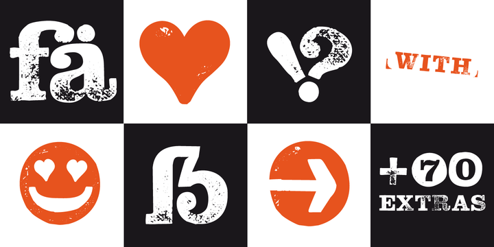 Hand Stamp Slab Serif Rough