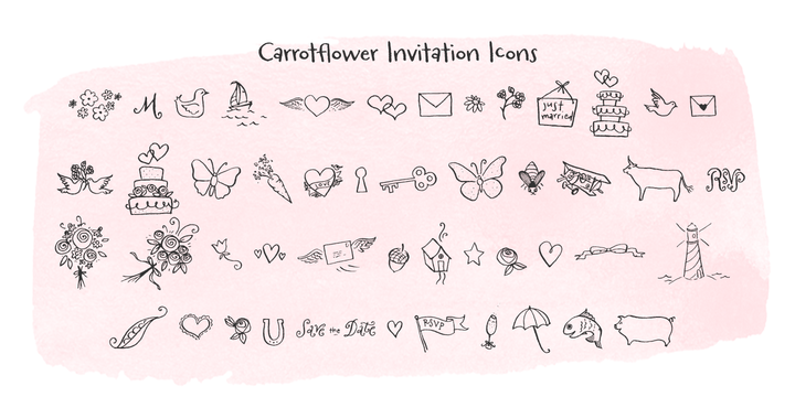Carrotflower Invitation Icons™