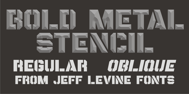 Bold Metal Stencil JNL