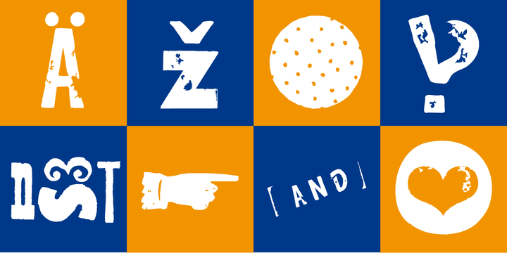 Hand Print Stamp Rough