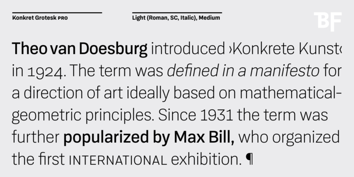 BF Konkret Grotesk Pro™