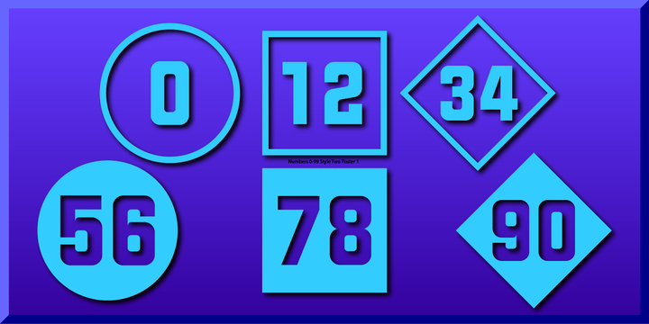Numbers 0-99 Style Two™