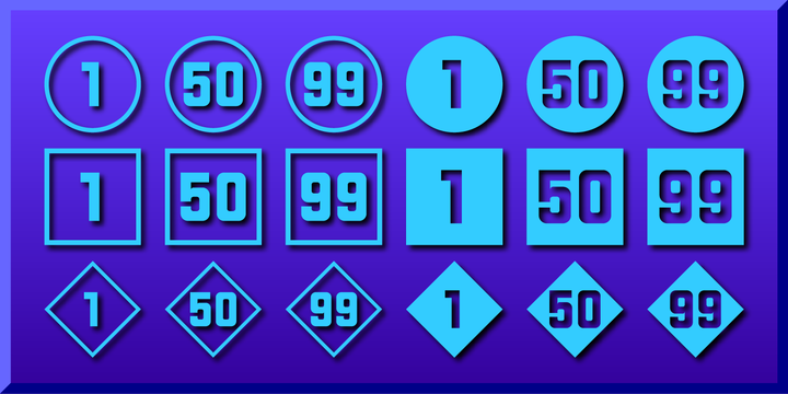 Numbers 0-99 Style Two™