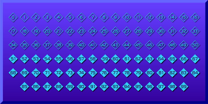 Numbers 0-99 Style One™