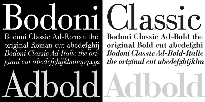 Bodoni Classic Ad