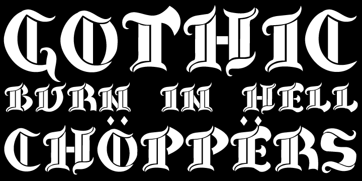 font gothic metal