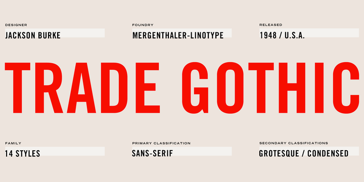 trade gothic extended bold font free