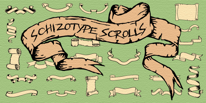 Schizotype Scrolls Webfont Desktop Font Myfonts