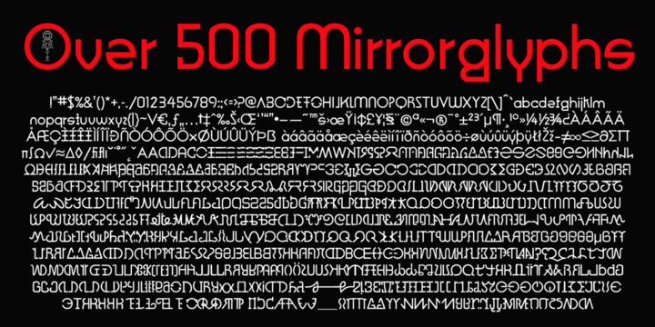 mirror writing font