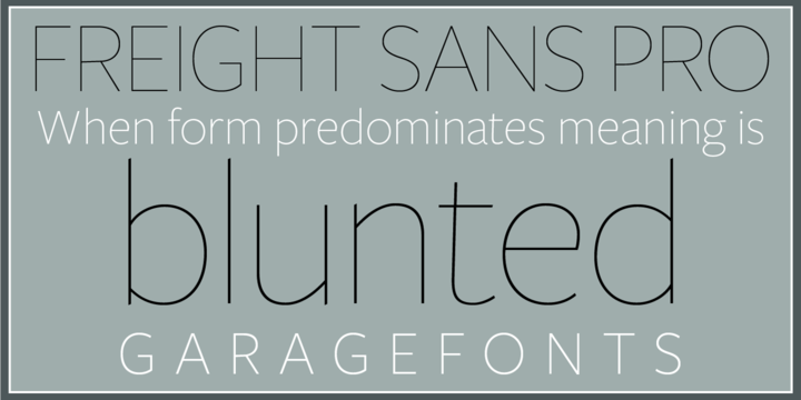 Freight Sans HPro Hairlines