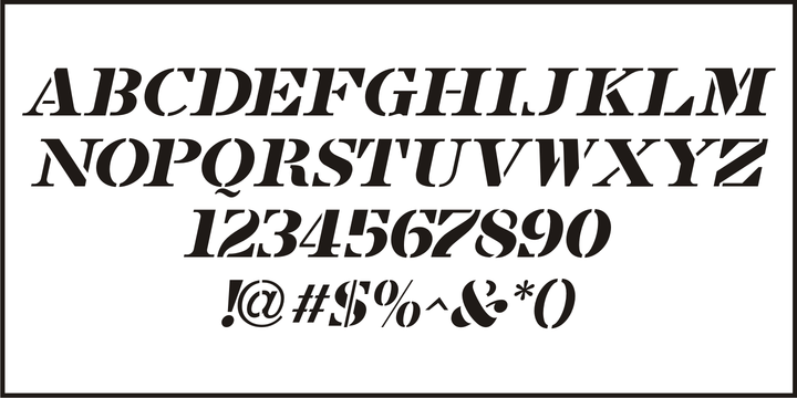 French Stencil Serif JNL