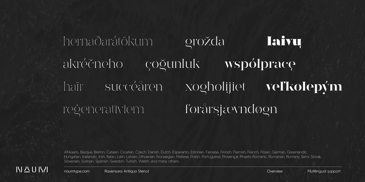 Ravensara Antiqua Stencil