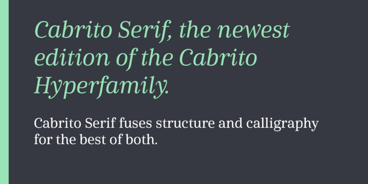 Cabrito Serif