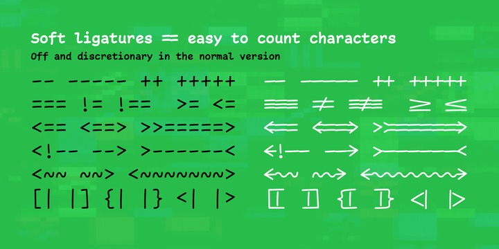 Comic Code Ligatures
