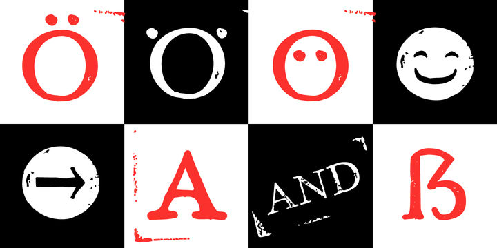 Hand Stamp Play Rough Serif