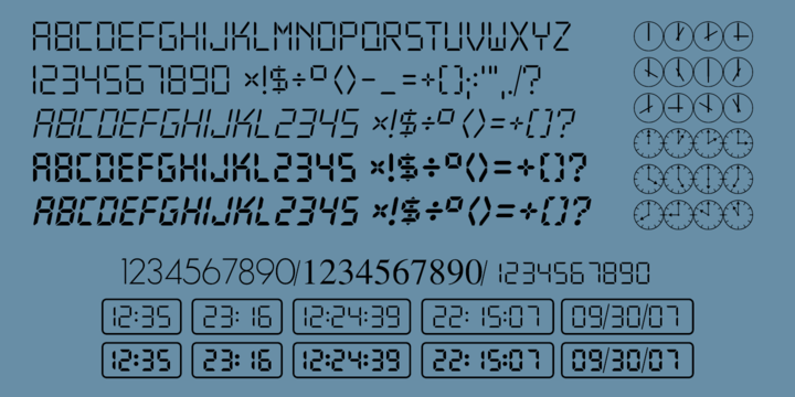 PIXymbols Digit & Clocks