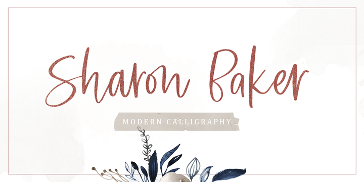 Download Sharon Baker Font Family From Letterhend