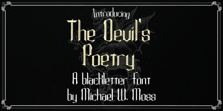 Download The Devil's Poetry Fonts Family From Michael W. Moss