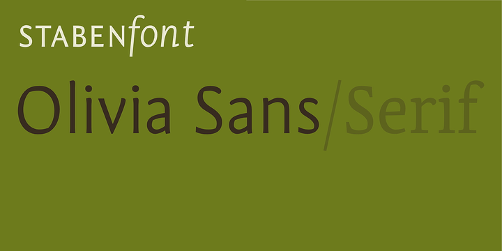 Download Olivia Sans Fonts Family From Stabenfonts