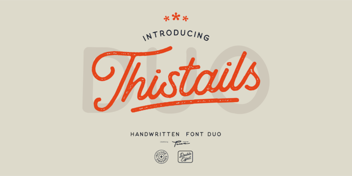 Download Thistails Font Duo Fonts Family From Panatype Studio