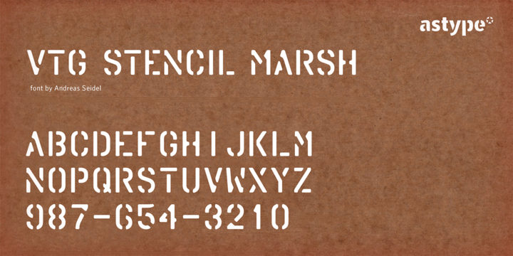 Download Vtg Stencil Marsh Fonts Family From astype