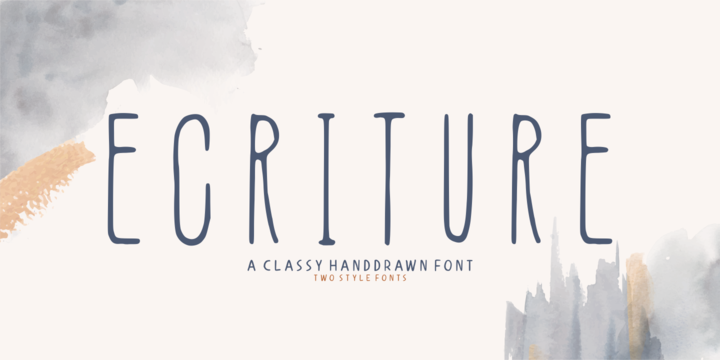 Download Ecriture  Font Family  From Garisman Studio