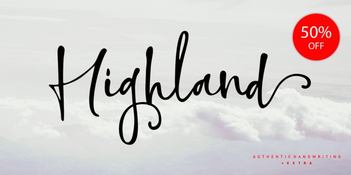 Download Highland Script Fonts Family From Areatype