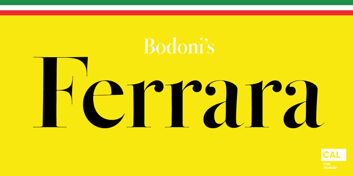 Download CAL Bodoni Ferrara Origin Fonts Family From California Type Foundry