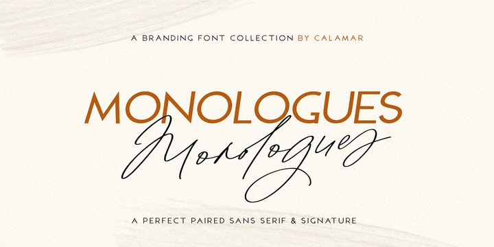 Download Monologues Fonts Family From Calamar