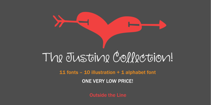 Download The Justine Collection Fonts Family From Outside the Line