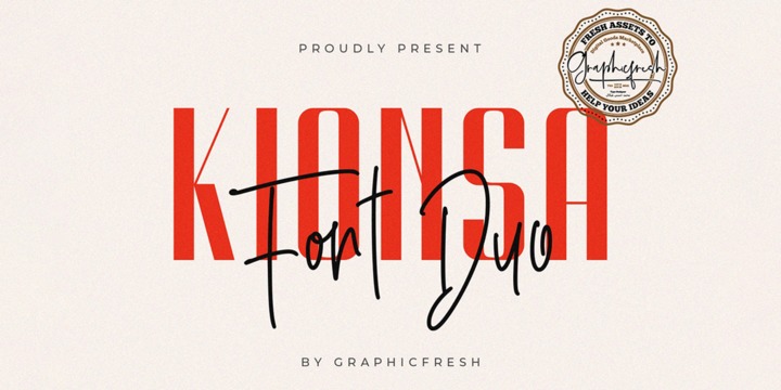 Download Kionsa Fonts Family From Graphicfresh