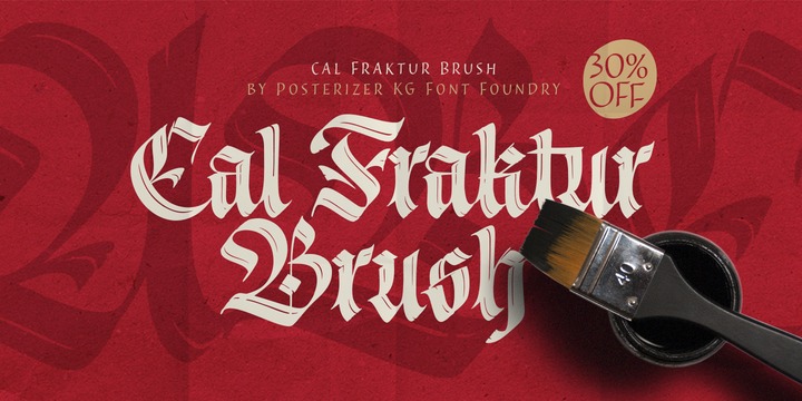 Download Cal Fraktur Brush Fonts Family From Posterizer KG