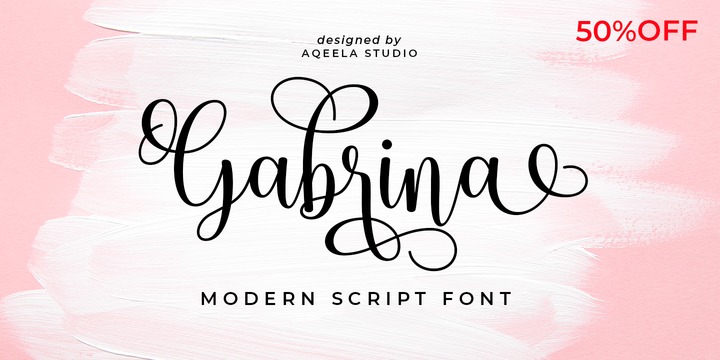 Download Gabrina Fonts Family From Aqeela Studio