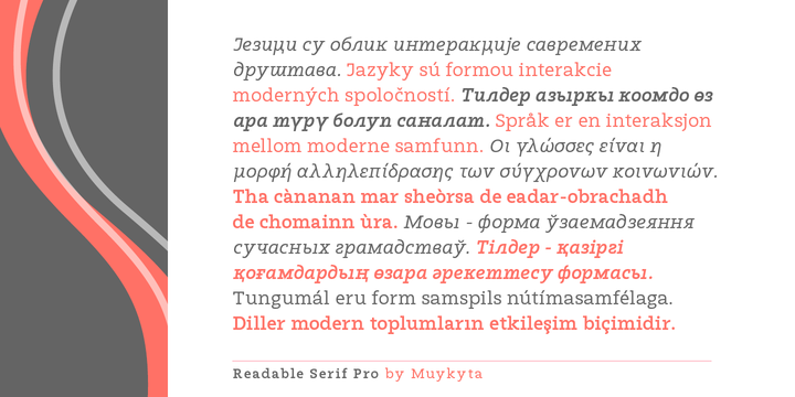 Readable Serif Pro