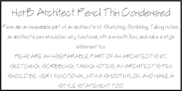 NorB Architect Pencil Condensed