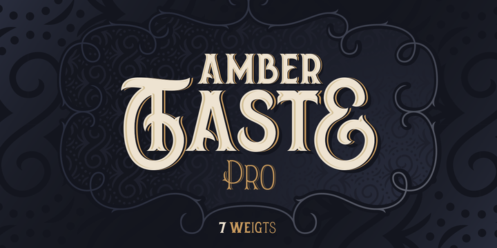 Download Amber Taste Pro Fonts Family From Gleb Guralnyk